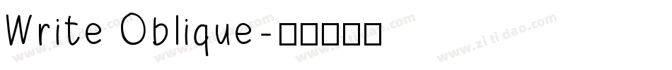 Write Oblique字体转换